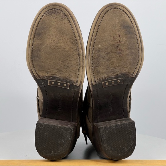 Suede Ankle Boots Booties BCBGeneration Taupe Brown Boho Bohemian Western Indie - Picture 10 of 15